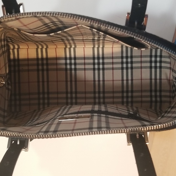 Burberry Black Leather Medium Dome Satchel, Silver Hardware - Picture 12 of 14